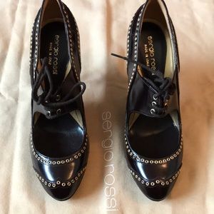 Authentic EUC Sergio Rossi Grommet Trimmed Lace-up
